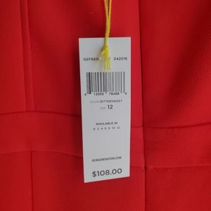 New BCBG COCKTAIL DRESS RED DRESS SIZE 12 NWT